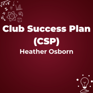 Heather Osborn presenting Club Success Plan Training.