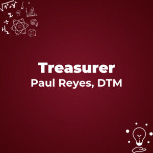 Paul Reyes, DTM presenting Treasurer training.